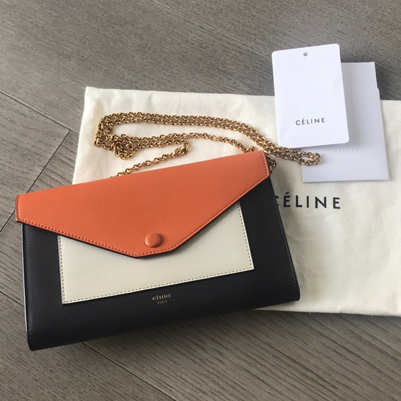 Celine Handbags - Celine Calf Leather Wallet Chain